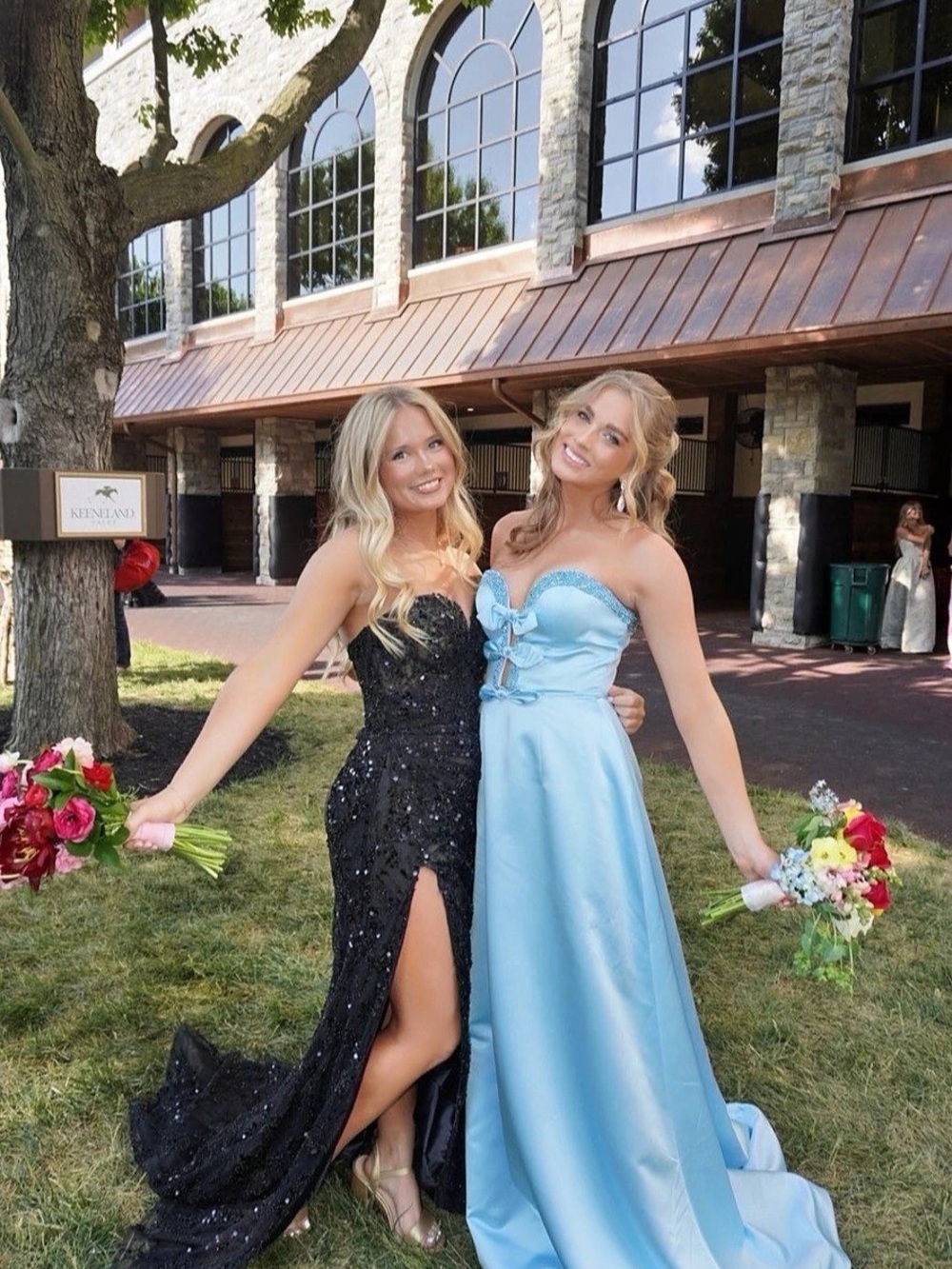 Blue Satin-Style Prom Dress Like New Sherri Hill